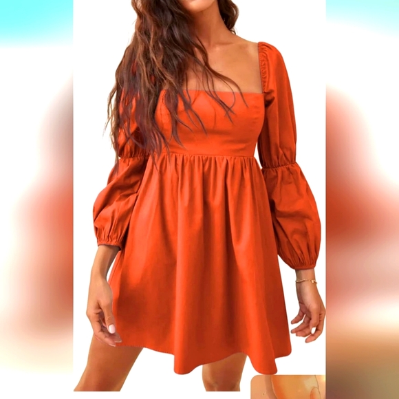 Exlura Dresses & Skirts - Exlura NWT Boho Peasant Dress Coral Like Color Sz. Small